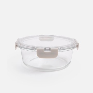 多用途耐熱玻璃保鮮盒900mL 圓形