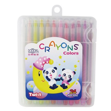 萬事捷 MONA 1573-1 12色旋轉蠟筆 / 1572-2 24色旋轉蠟筆 PP硬盒【APP滿額下單10%點數(單一帳號最高5000點)】1/31止