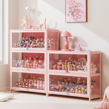 【含稅/免運】 爆款手辦展示柜帶燈柜透明樂高展柜家用模型陳列柜玩具展示架柜子