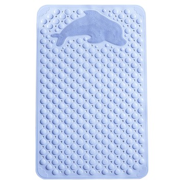 浴室吸盤防滑墊 35x70cm PVC材質 強力吸附 雙面防滑  淺藍色  1個