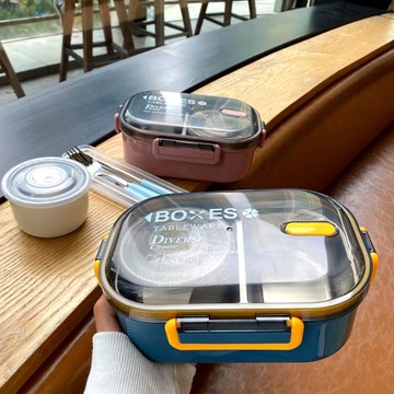 304不銹鋼飯盒便當盒男女小學生上班族帶飯盒帶湯碗兒童分格餐盒