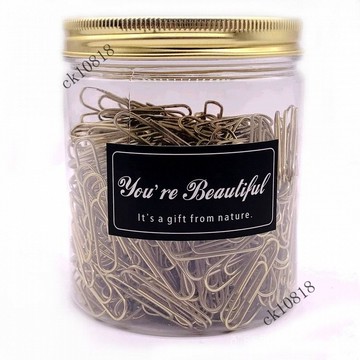 ✨可開發票#32mm金色炫彩玫瑰金迴形針加厚曲別針大號辦公用品大頭針迴型針#免運費