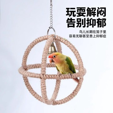 🔥桃園出貨🔥鸚鵡玩具玲瓏球鞦韆吊環攀爬網啃咬磨牙訓練道具玄鳳虎皮鳥籠專用