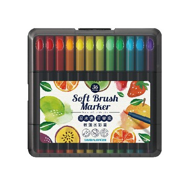 雄獅 軟頭水彩筆 36色入 /盒 BP36【APP滿額下單10%點數(單一帳號最高5000點)】1/31止