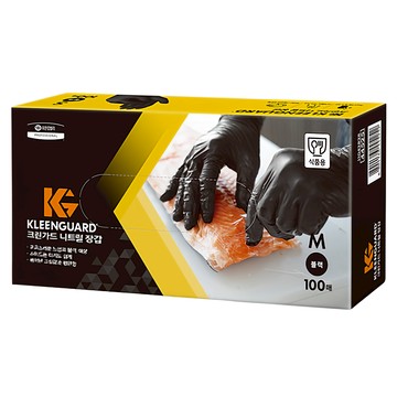 KLEENGUARD 丁腈手套  中( M)  黑色  1個