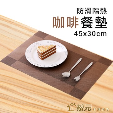 隔熱餐墊【松元生活百貨】簡約歐式餐墊 PVC 防水防滑餐墊 編織餐墊 可裁剪桌墊