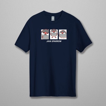 【暖茶文鳥町原創設計】文鳥格子 質感厚磅T恤(需備註選文鳥色)