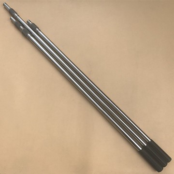加粗加厚2m3m不銹鋼伸縮鱘魚青魚大物抄網桿 8mm螺口雙鎖撈魚竿子