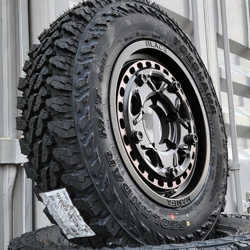 ヨコハマタイヤ マッドタイヤ 新品 ジムニー JB64 JB23 JA11 タイヤホイールセット 16インチ 175/80R16 YOKOHAMA GEOLANDAR G003 MT