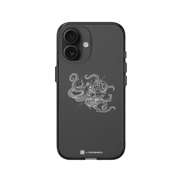 iPhone 16 Clear (相機按鈕) 酷墨灰 - Kerby Rosanes - 章魚 - 白