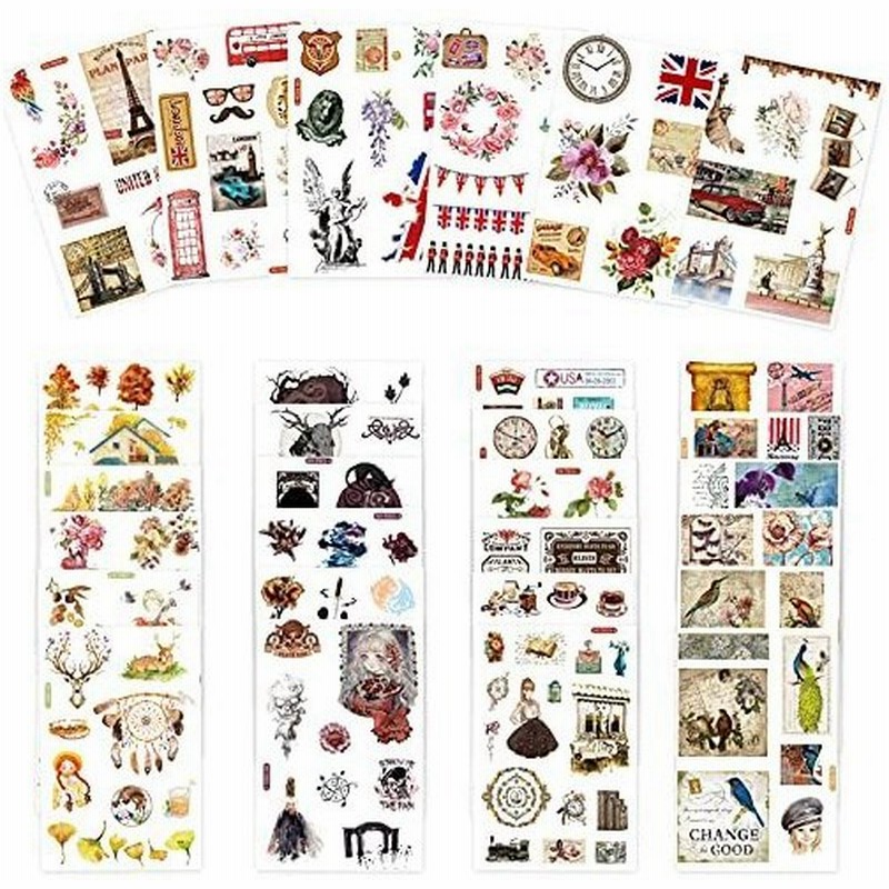 シール フレークシール 30シート和紙シールステッカー 手帳 かわいい おしゃれ 大量 海外 風景 英語 花 鳥 日記 通販 Lineポイント最大0 5 Get Lineショッピング