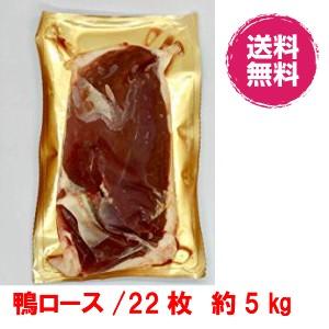 鴨肉　鴨ロース 22枚　約4.5〜5kg　合鴨ロース　送料無料　フィレ　カナール チェリバレー種 200-240　業務用　冷凍