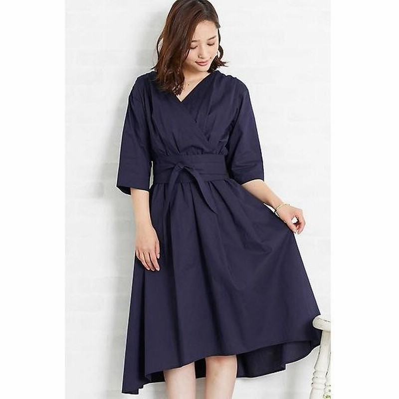 N Natural Beauty Basic エヌ ナチュラルビューティーベーシック イレギュラーヘムカシュクールワンピース 通販 Lineポイント最大0 5 Get Lineショッピング