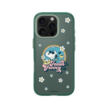 iPhone 16 Pro Clear 憂墨綠 - 史努比 Snoopy - 開心小花