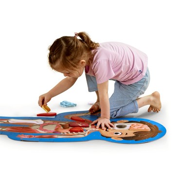 🚚快速出貨【德國Hape】 人體拼圖｜生日禮物、週歲禮、木製玩具