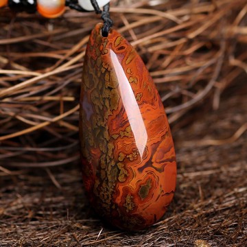 宣化戰國紅瑪瑙吊墜南紅原石心型雨滴掛件背云牌子男項鏈女ZG021