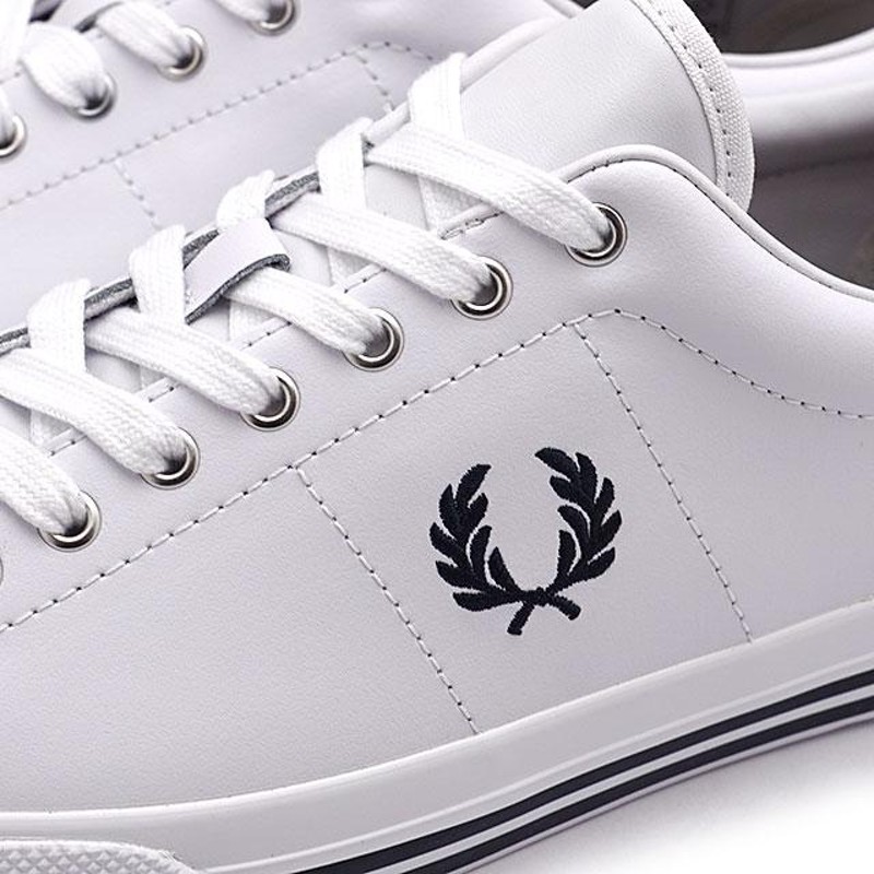 フレッドペリー FRED PERRY アンダースピン レザー スニーカー B9200-183 SS22 UNDERSPIN LEATHER メンズ  WHITE 白 ホワイト系 | LINEブランドカタログ