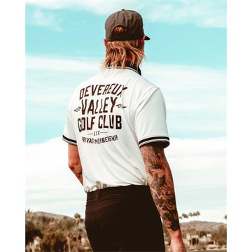 美式高爾夫DEVEREUX GOLF休閑透氣速干翻領短袖寬松運動T恤polo潮