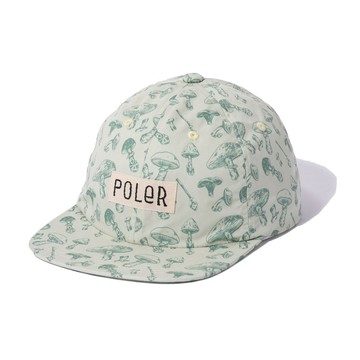 日本限定 POLER ALL OVER 6P CAP 六片帽 / 蘑菇白