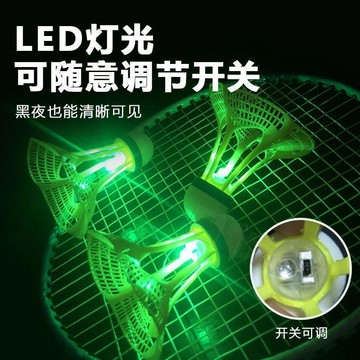 ⭐️臺灣出貨⭐️【夜晚可見防風】夜光羽毛球 發光羽毛球 羽毛球練習器 塑膠羽毛球羽毛球 防風羽球 防風羽