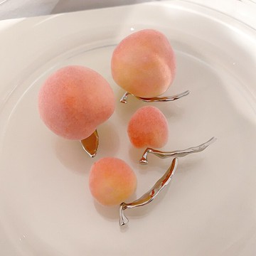 925銀針韓國東大門個性耳玎水蜜桃耳環女網紅氣質時尚精致耳飾品