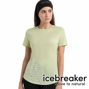 【icebreaker】Sphere Cool Lite女圓領短袖衣125-高峰探索『果綠』戶外 運動 柔軟 舒適 羊毛 吸濕 排汗 抑味 控溫 0A56YL