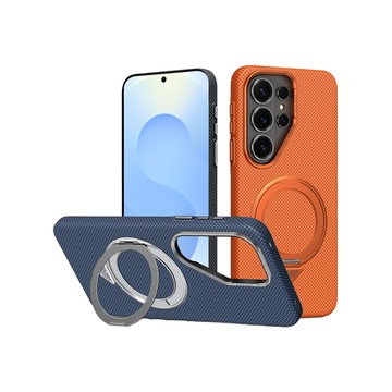 SULADA SAMSUNG 三星 S26系列 5G 格耀磁吸殼(支架款) 手機殼 支援MagSafe橙色-S26 Ultr