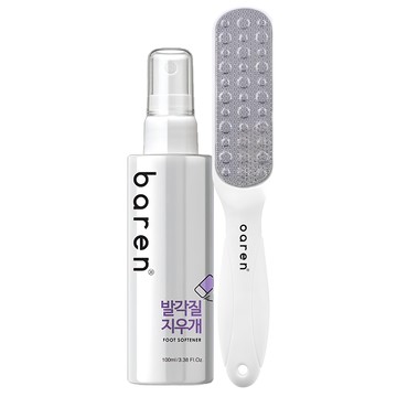 baren 腳後跟修護組 Set 足部軟化劑 1入 + 腳銼 1入  100ml  1組  2入