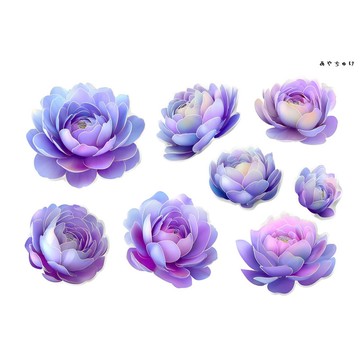 【10月新品4】20-22-0107 裁切紙・拼貼素材 陸蓮花
