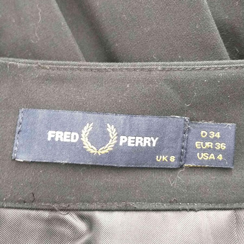 FRED PERRY(フレッドペリー) ロゴ刺繍 プリーツスカート レディース UK