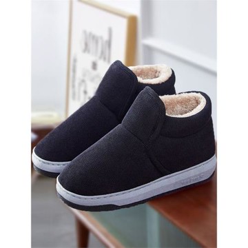 中老年厚底防滑棉拖鞋包跟保暖居家加厚冬天毛毛老人手工棉鞋男女