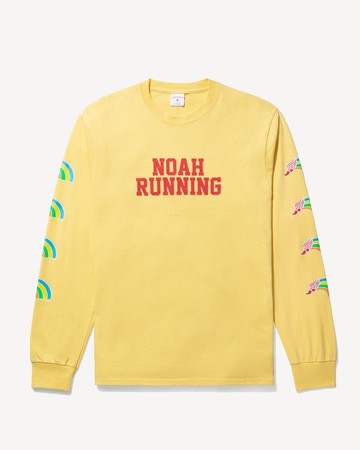 Noah Winged Foot Rainbow Long Sleeve Tee Yellow / M