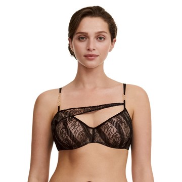 【Chantelle X】1/2網紗無襯內衣>BCD>黑色(010M9_011)【Slash】