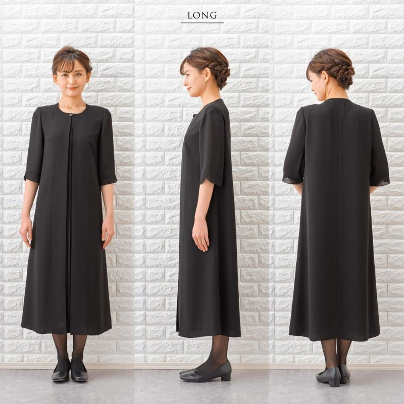 ❤️高級、夏喪服兼用5部袖スーツ♡ブラックスーツ♡美品 オンライン限定【喪服・礼服・フォーマル・春夏】ラッフルカラー