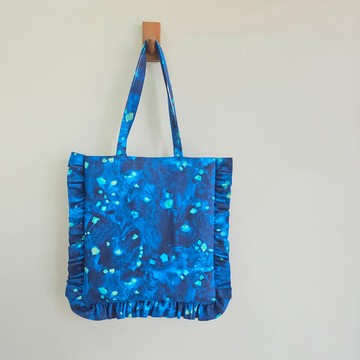 浪漫花邊單肩包 深藍微光 斜背包 側背包