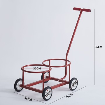 ⚡品質之選⚡家用倒水小推車落地式手拉車鐵藝倒髒水車便攜式垃圾車簡易小拉車【0609】