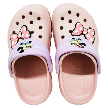 BORUI 柏睿鞋業 兒童款 米奇米妮造型防水洞洞鞋  粉色  18