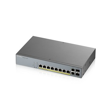 Zyxel 【ZYXEL合勤】帝網監視器 GS1350-12HP 8埠GbE管理型PoE 網路交換器100/1000 Mbps