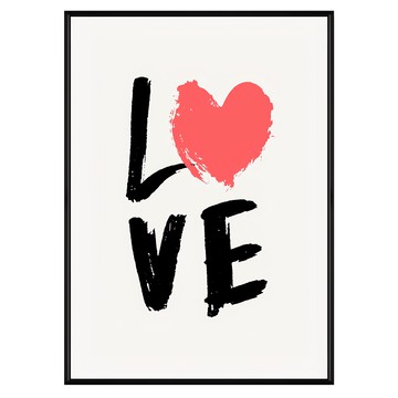 BOLUO GALLERY 菠蘿選畫所 愛 LOVE APLS3422B  40 x 30cm  黑色