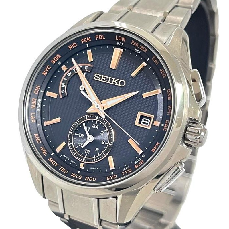 稼働セイコー BRIGHTZ 電波ソーラー腕時計 7B22-0AC0 チタン 稼働品 セイコー SEIKO ブライツ BRIGHTZ 7B22-0AC0 電波