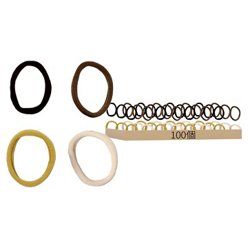 彈力髮束 直徑 4cm  黑色 + 春天色 + 奶咖色