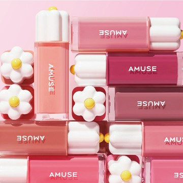 【梨大小姐】韓國 AMUSE 水光唇釉 小花唇釉 Dew Tint 琉璃光澤唇釉 唇釉 光澤 亮面 口紅 唇彩