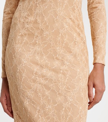 Alessandra Rich Ruffled lace midi dress