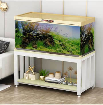 魚缸底櫃 雙層魚缸架承重底座底架鐵藝實木鋼木水族箱底櫃客廳小型簡易多層【HZ63340】