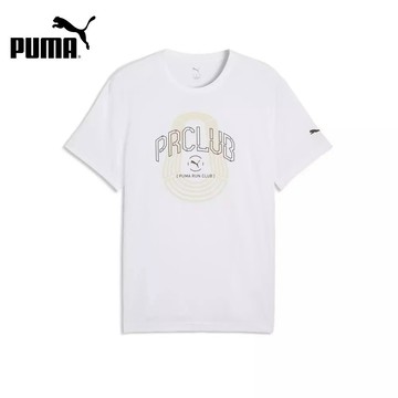 【PUMA】 跑步系列Run Club跑道圖樣短袖T恤(M)_男性_52844702｜官方直營