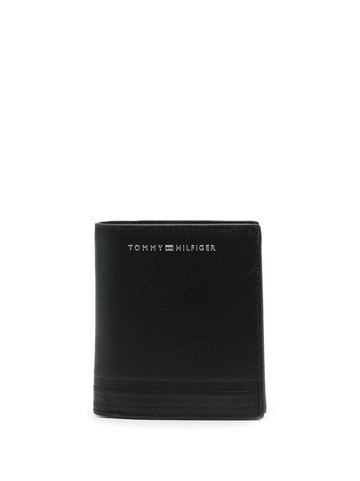 Tommy Hilfiger - logo-print bi-fold leather wallet - men - Leather - One Size - Black