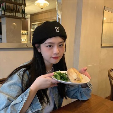 丁走走韓版復古百搭貝雷帽子女春夏新款透氣英倫前進帽兩戴畫家帽