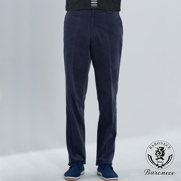 BARONECE 日系風格保暖休閒平面褲_藍(618130-09)
