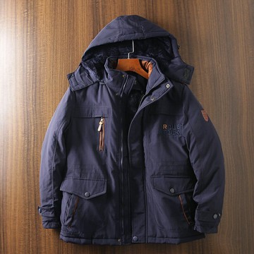 【巴黎精品】現貨+預購 軍裝外套復古工裝古著-連帽加絨工裝寬鬆男夾克4色a1hg28