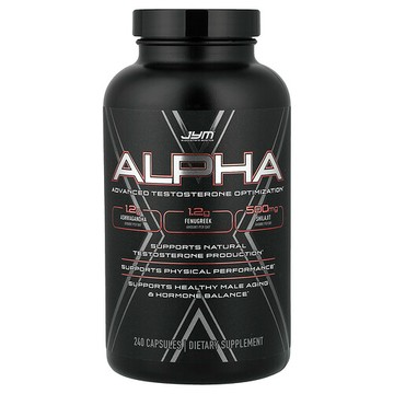 JYM Supplement Science, Alpha, Advanced Testosterone Optimization, 240 Capsules